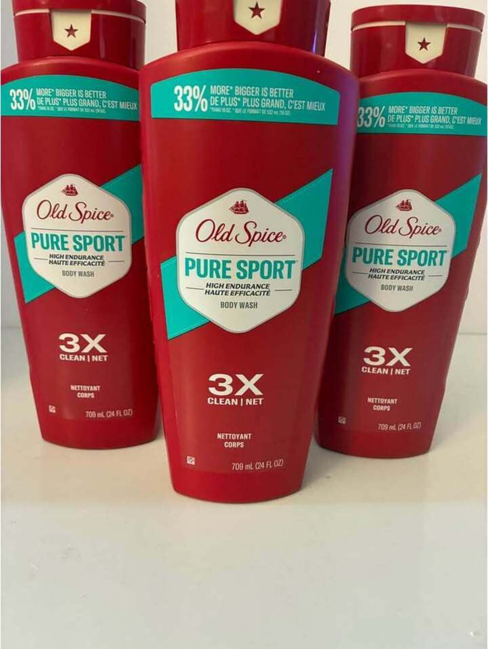 Old Spice Pure Sport High Endurance Body Wash 3-Pack